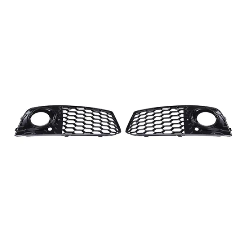 

A82U-Car Front Bumper Fog Light Mesh Grille Cover 8KD807682 8KD807681 Foraudi A4 B8 2009-2012 Fog Lamp Cover