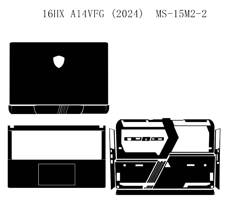 สติกเกอร์ผิวสำหรับ GP68HX MSI Titan (2023) 16 "MS-15M /16HX A14VFG (2024) MS-15M2-2/TITAN GP78HX MS-17S2แล็ปท็อป17"