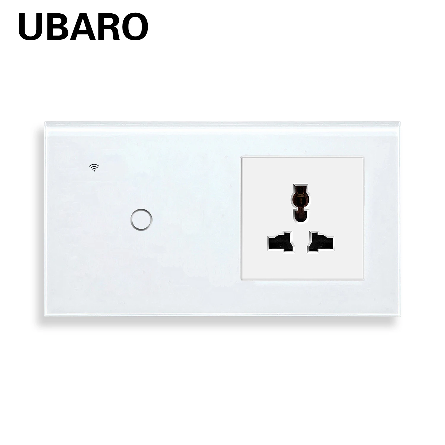 Universal Socket With EU Wifi Touch Switch Glass Panel Sensor Button Work With Google Home Tuya Alexa Voice Control interruptor