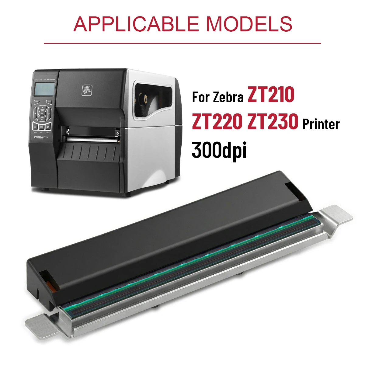 Cabezal de Impresión de 300dpi para Zebra ZT210 ZT220 ZT230 P1037974-011, Cabezal de Impresión de Producción Especializada, Stock en EE. UU., Materiales Cerámicos, Envío Exprés