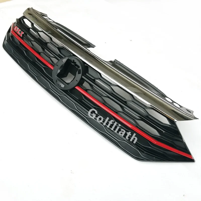 GLI Look ABS-Mittelgrill, vordere Stoßstange, oberer Grill, Wabengitter, Grills für Jetta MK7 2019, OEM 17A853653B