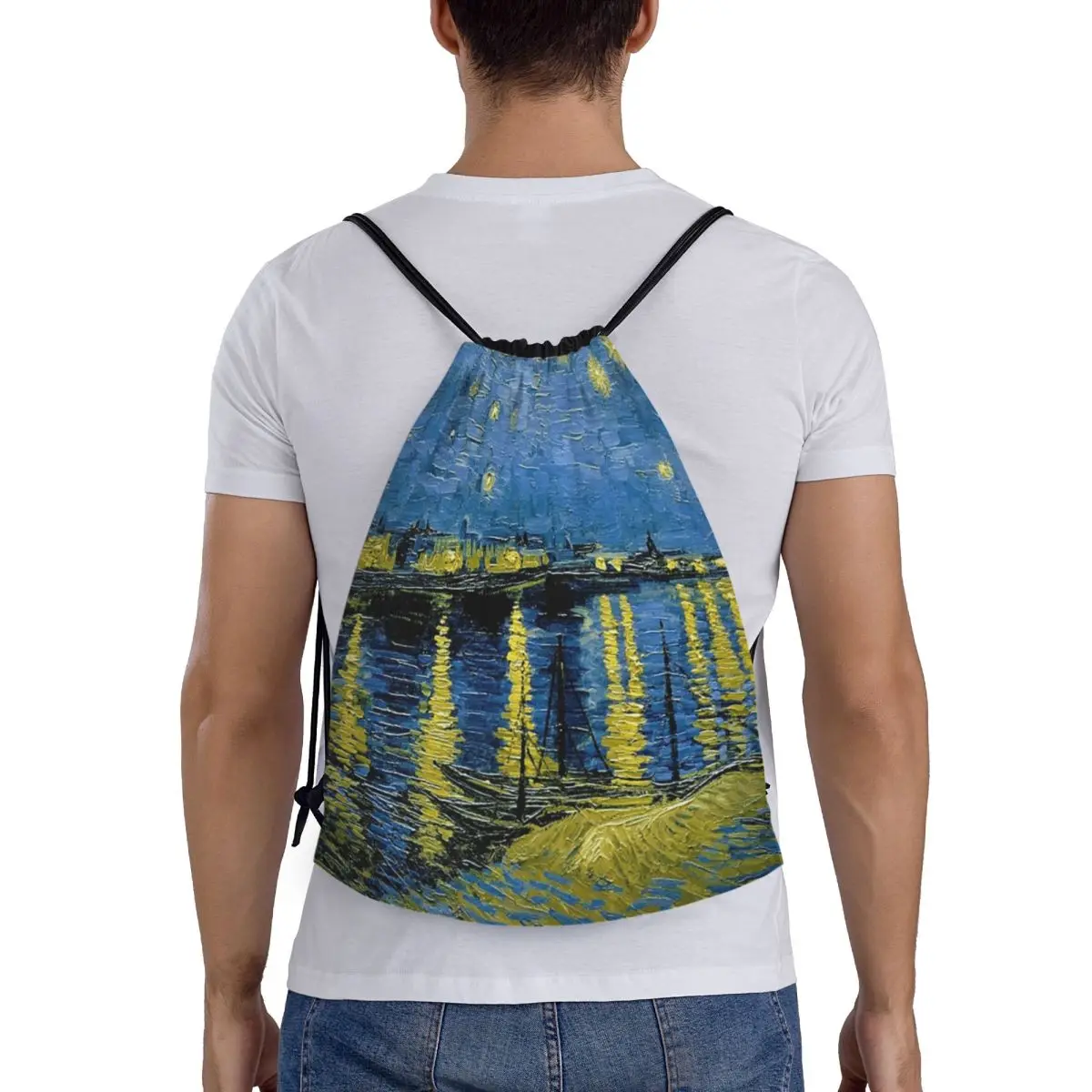 

Рюкзаки Starlight Night Van Gogh, модные портативные сумки на шнурке, спортивная сумка, сумки для книг для мужчин и женщин, школьные