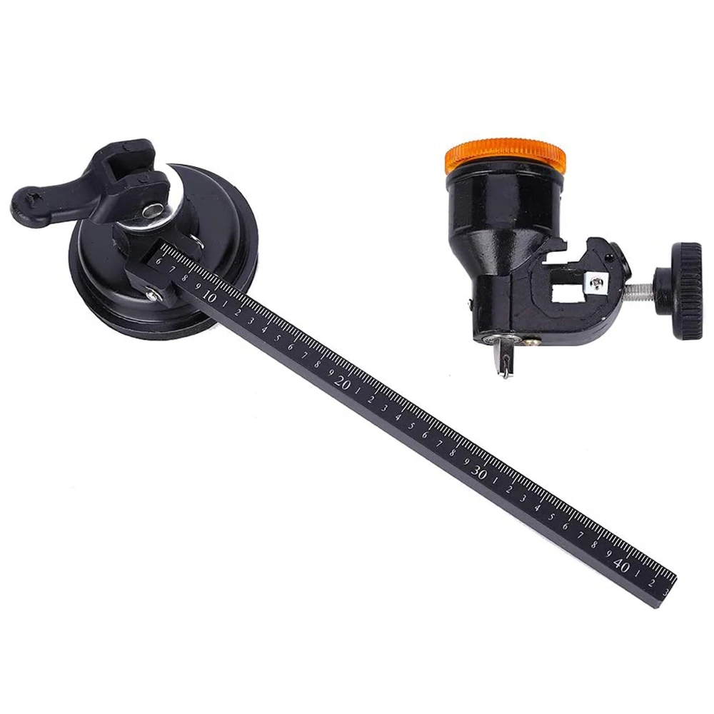 ABKJ-40Cm Aluminum Alloy Glass Tile Cutter Compasses Type Circle Cutter With A Fixed Suction Cup Glass Cutting Tools