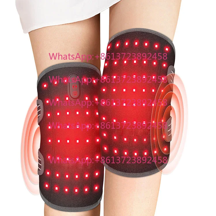 Advanced Knee Pain Relief Massager Heated Knee Brace 3 Vibration Modes 3 Heat Levels Red Light Therapy Faster Muscle Plug-In