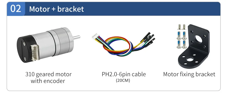 DIY DC-Motor mit Encoder zur Geschwindigkeitsmessung Metallgetriebe mit Hohem Drehmoment 310 Motor 450 U/min für Selbstbalancierende Autos und Robotik – Detail 5