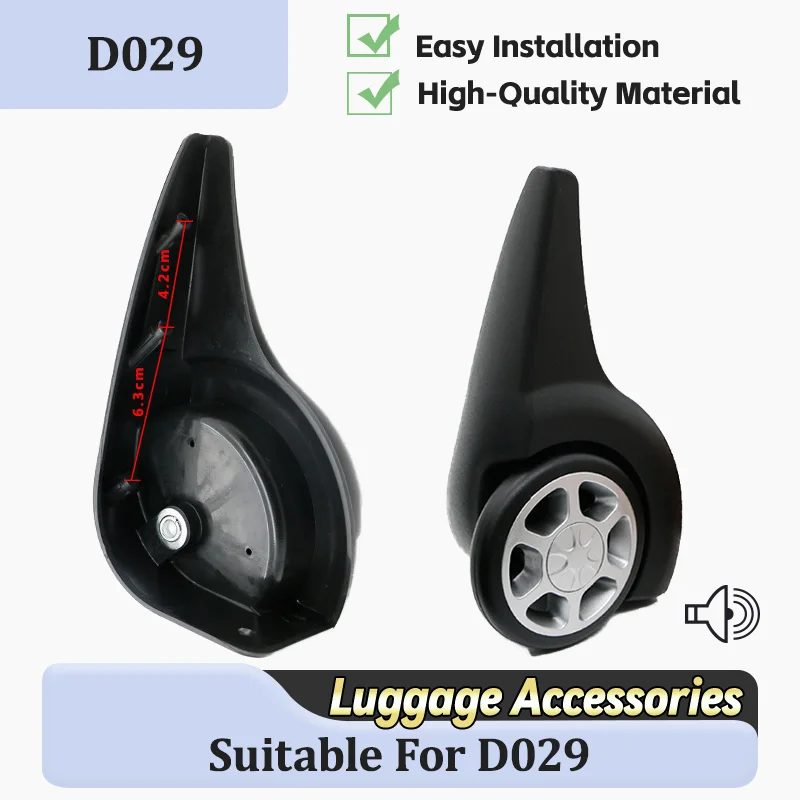 

For D029 Luggage Replacement Straight Castors Fixed Front Wheel Heavy-Duty Design Easy-to-Install Luggage Accessories