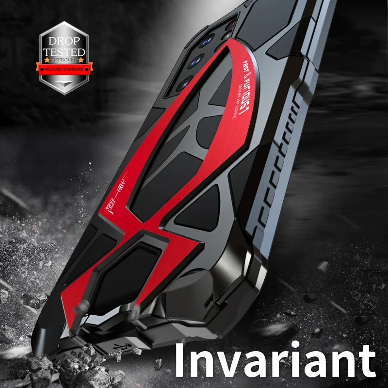 SportsCar 3Proof Fundas Metal Case for Samsung Galaxy S22 Ultra S22Ultra Rosdster 360°All Round Coverage Protection Cover