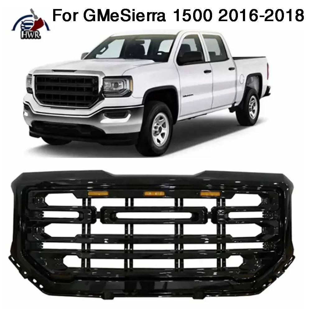 

ABS High Quality Racing Grille For GMeSierra 1500 2016 2017 2018 Offroad Modified Parts Bumper Grille Replace Original Grille