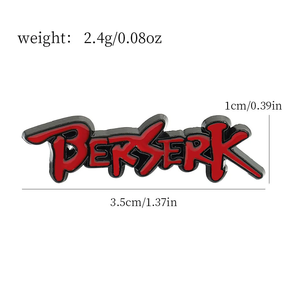 3Pcs/set Berserks Beherits Anime Game Red Cartoon Brooch Lapel Pin Backpack Hat Clothing Accessories Badge Jewelry Gift - view 4