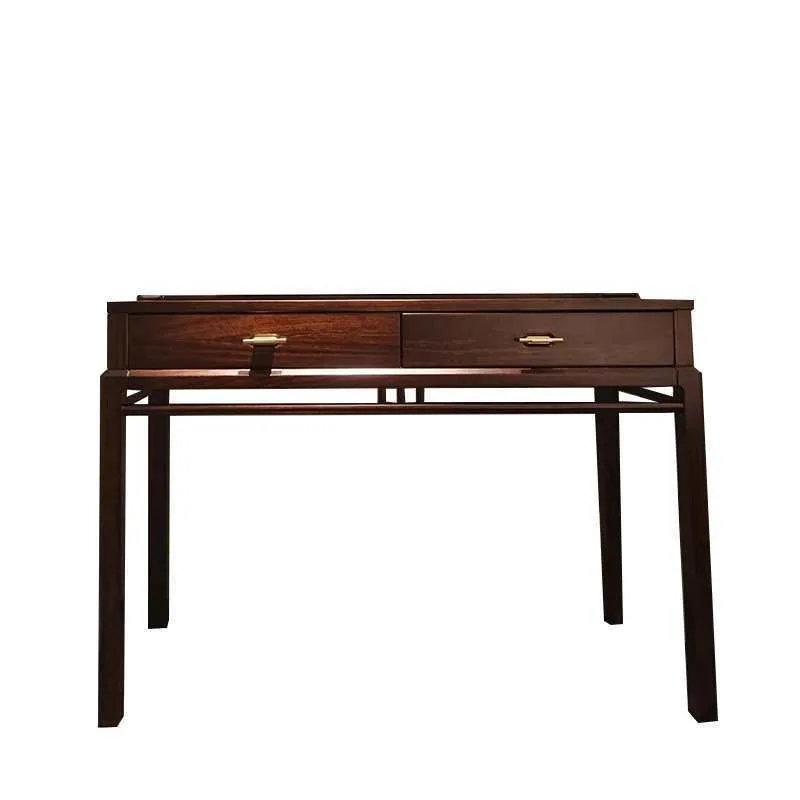 New Chinese-style solid wood dresser, makeup stool walnut modern simple Song Dynasty aesthetic makeup table bedroom