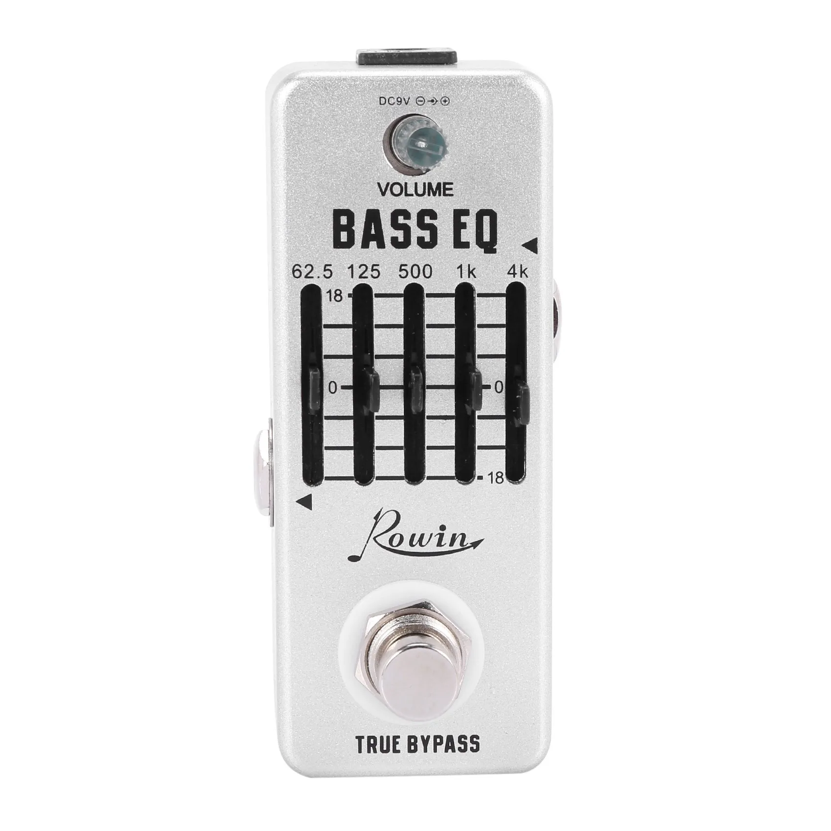 Rowin Lef-317B Bass Eq Equalizer Guitar Effect Pedal 5-Band Pedal Aluminum Alloy Body True Bypass