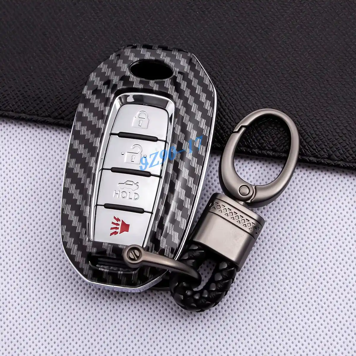

ABS углеродное волокно автомобильный смарт-чехол для ключей брелок для Infiniti Q50 Q60 QX50 QX55 QX60 аксессуары 2019-2025 2024 2023 2022