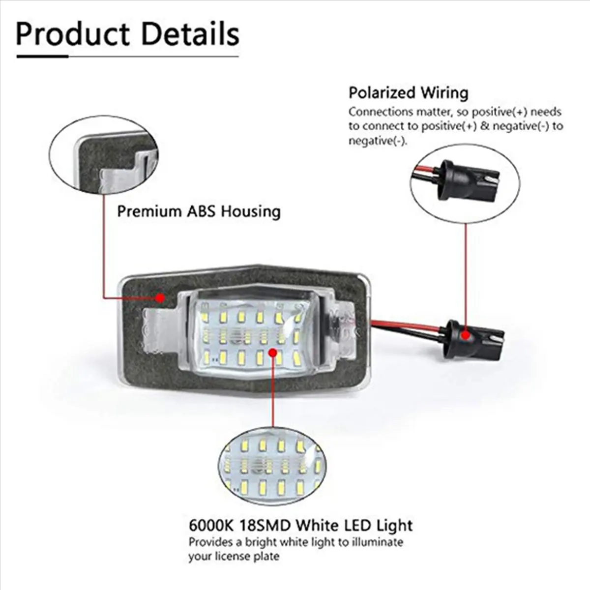 Lively- 4Pcs License Plate Light License Plate Light for Ford Escape Mercury Mazda MX-5 MPV