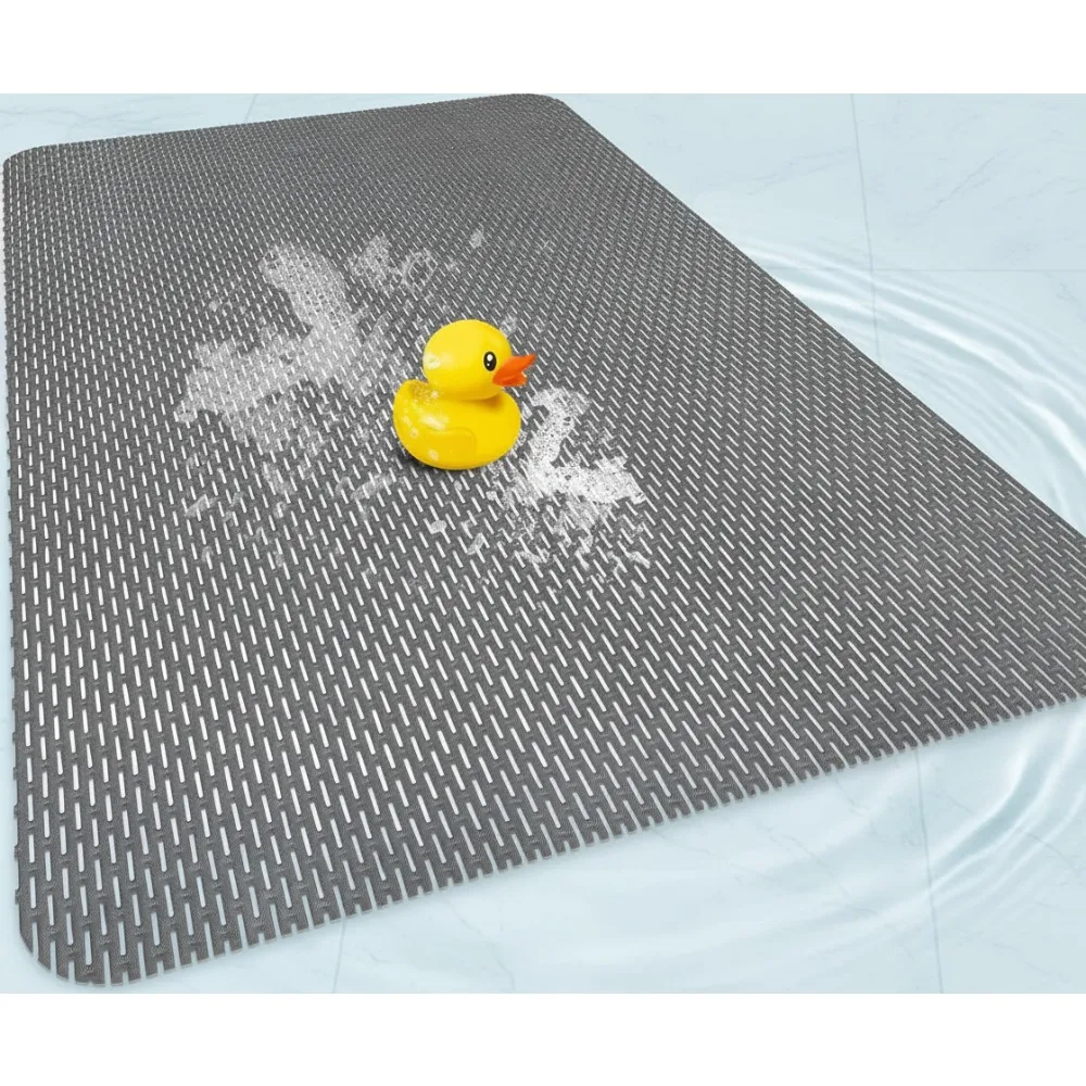 

Extra Large Anti-Slip Shower Mat 39x31 Inch Quick Dry PVC Bath Mat for Elderly Safety Bathroom