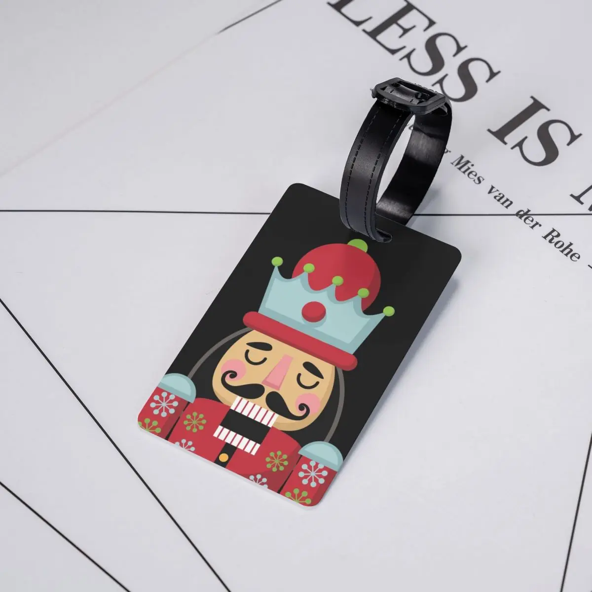 Nussknacker Gepäck anhänger Cartoon Soldat Spielzeug Weihnachts geschenk Koffer Gepäck Privatsphäre Abdeckung ID-Etikett