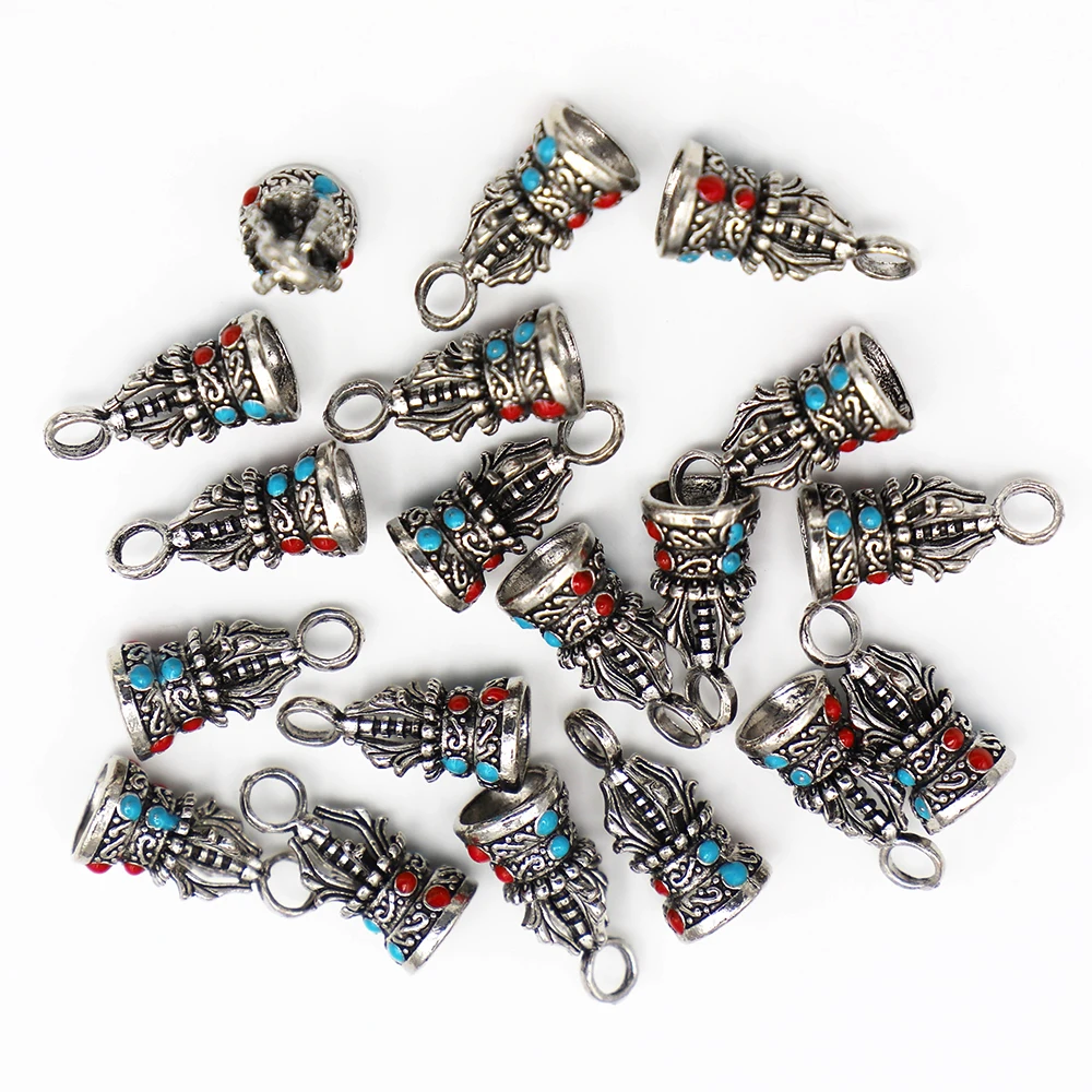 Fashion Creative Zinc Alloy Dripping Oil Crown Head Pendant Vintage Queen Tower Hat Necklace DIY Jewelry Making Wholesale 24Pcs