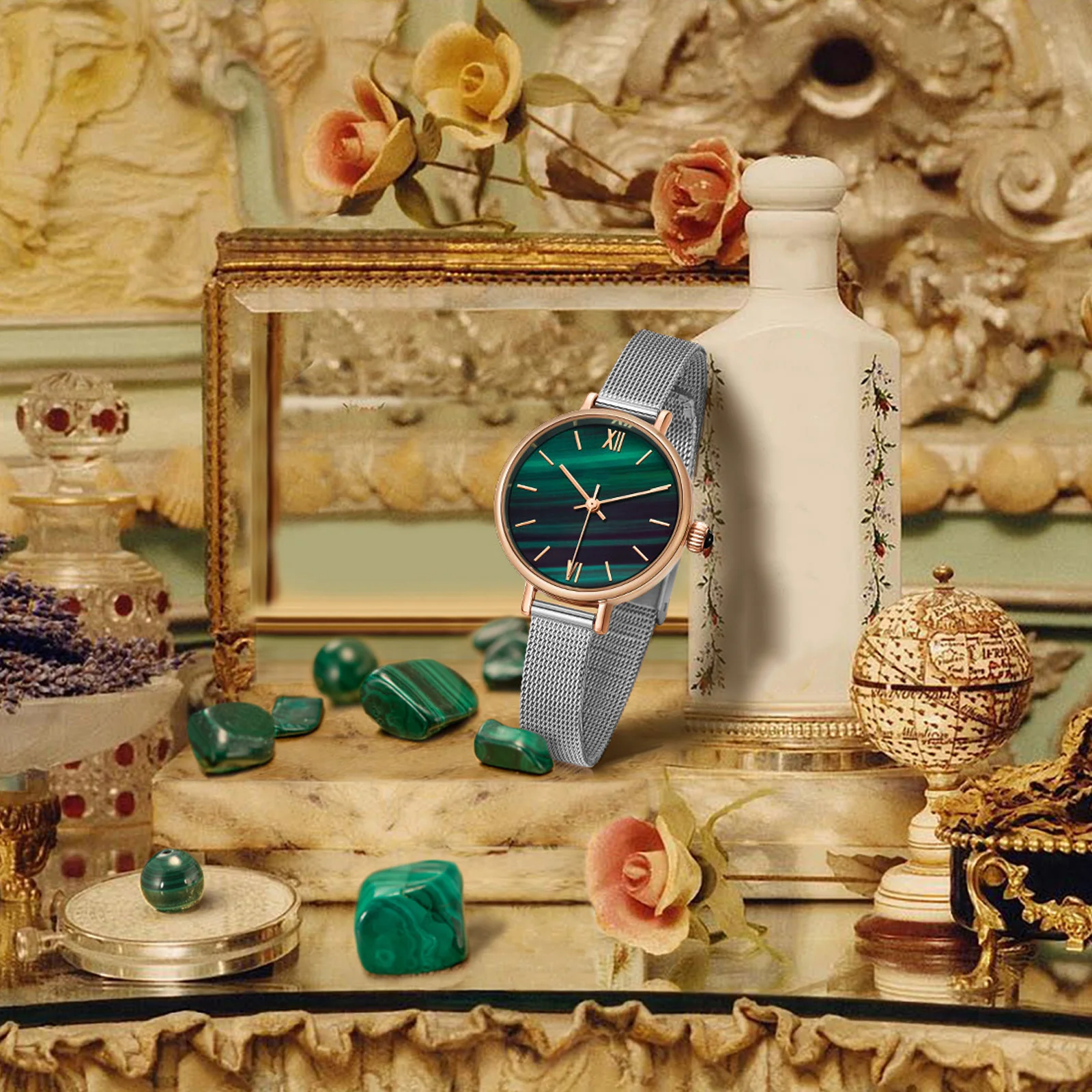 

Shark Mesh Stainless Steel Metal Watchband Silver Comfortable Durable Fashionable Classic Design for Business Sports Daily