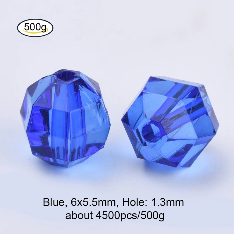 500g transparente Acryl perlen facettiert rund dunkelgrün 10x10mm Loch: 1,8mm, ca. 940 stücke/500g