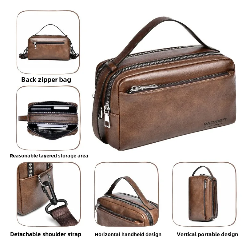 New Men's High-end Light Luxury Crossbody Bag, Casual Waterproof Shoulder Bag, Versatile Men's Shoulder Bag, Commuting Bag Bags