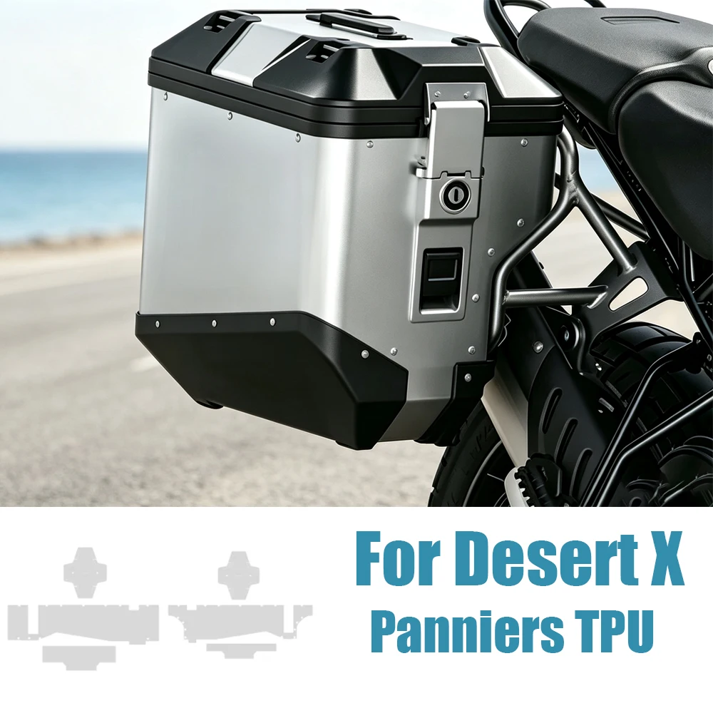 Motorcycle Panniers TPU Anti-scratch Protective Film Fits Desert X TPU PPF For Ducati Desert X Aluminum Suitcase OEM Case Parts