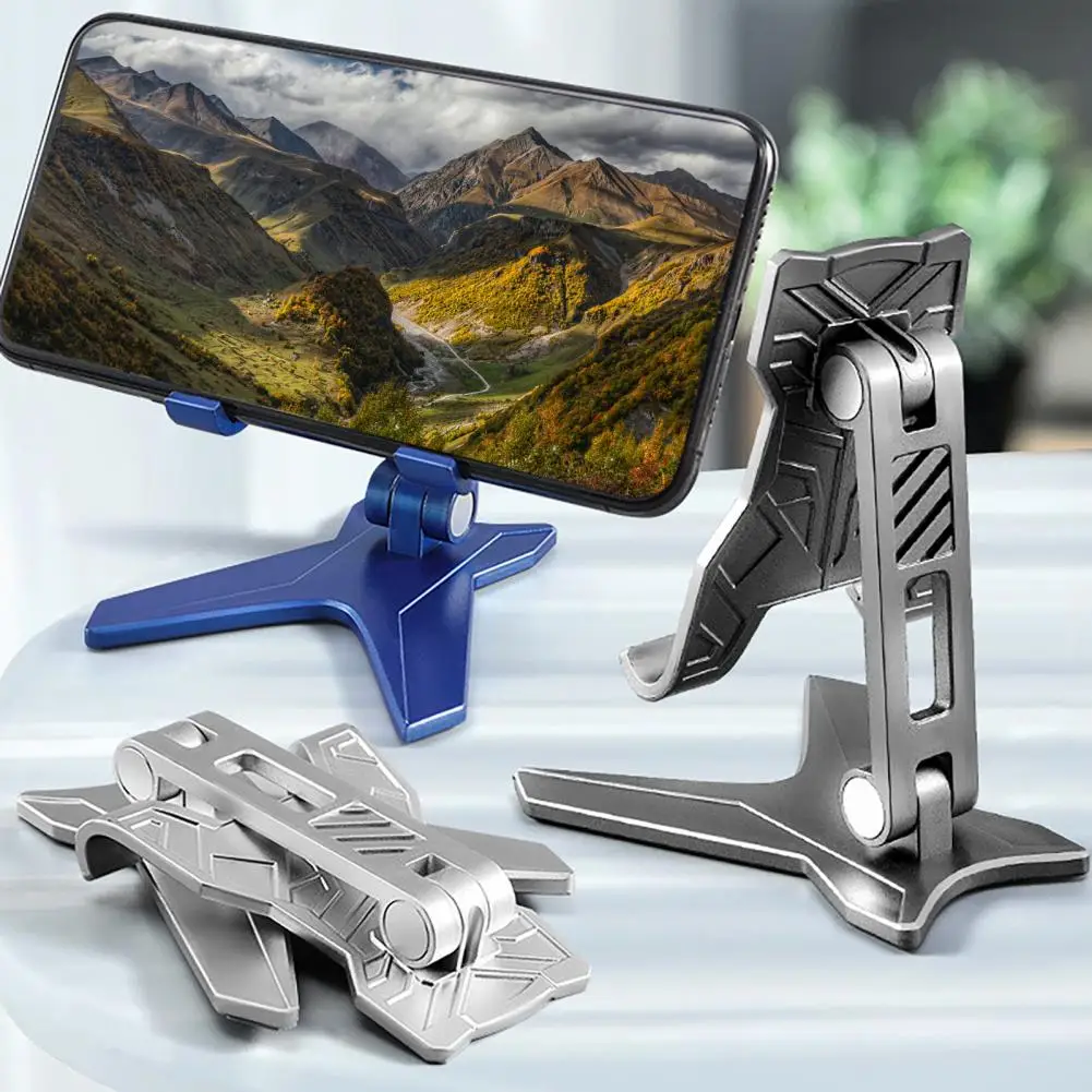 Phone Holder Foldable Universal Portable Tablet Cell Phone Stand Lazy Bracket for Live Streaming