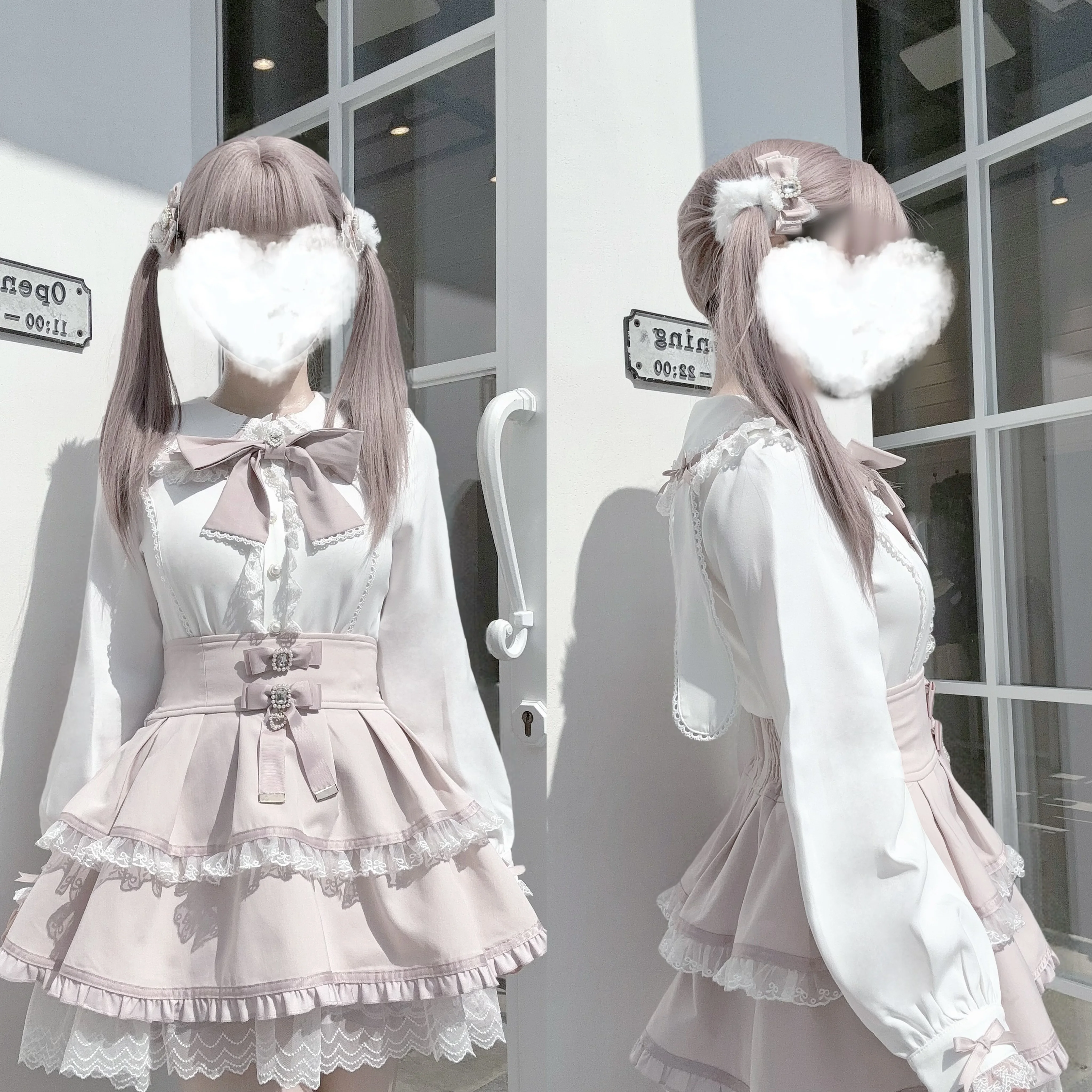 Japanese Subculture Y2K Long Sleeve Shirt Mine Mass-Produced Girl's Rabbit Ears Lolita Shirt Autumn New Japanese Sweet Blouses