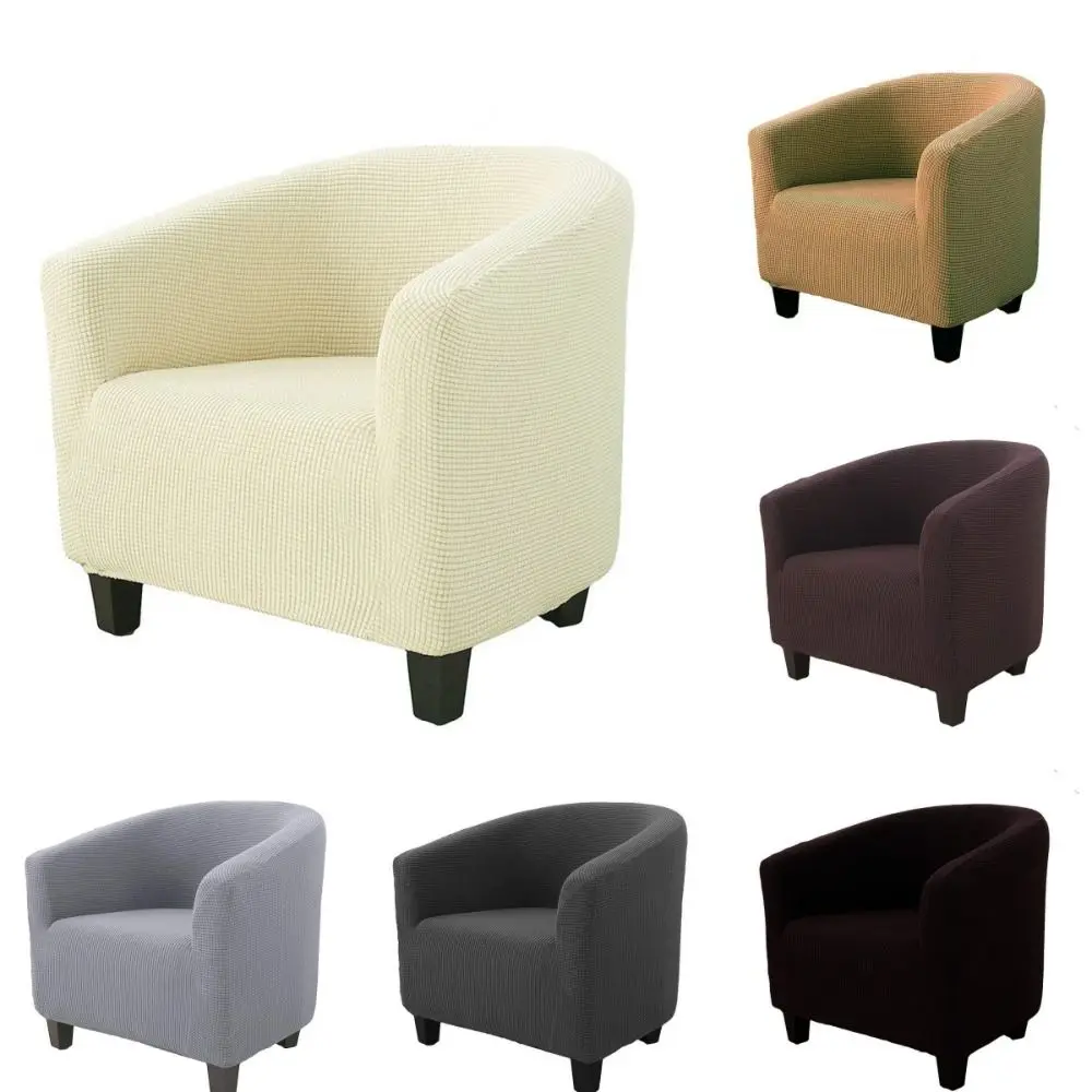 New Fleece Club Chair Cover Washable Universal Fit Single Sofa Covers Stretch Solid Cover Couch Slipcovers for Living Room
