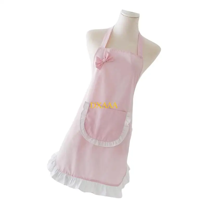 DXAA نساء المطبخ ساحة مع جيب خادمة خادمة ساحة المطبخ المسمار المئزر مع حزام الخصر القابل للتعديل لطهي الخبز