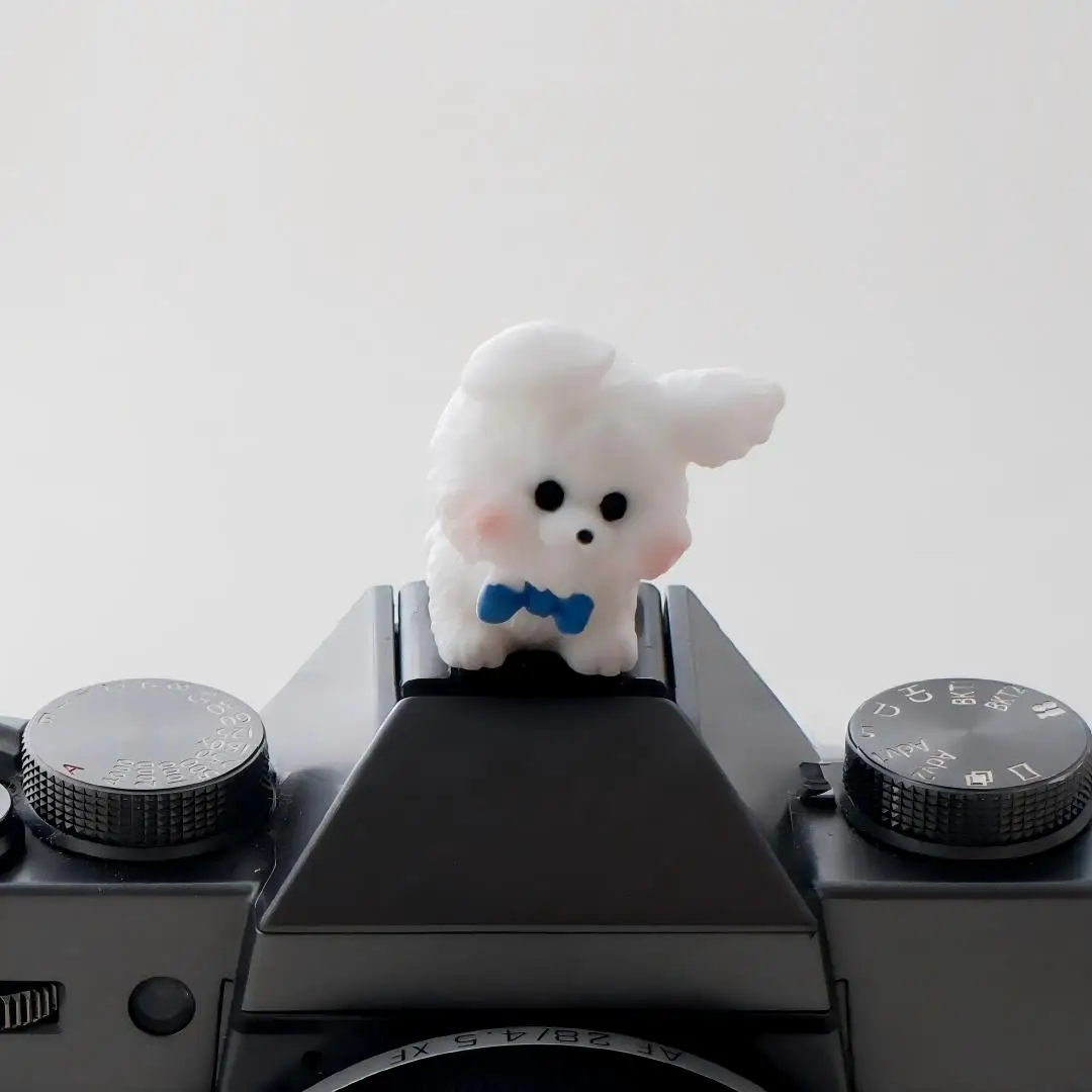 Cute Happy Dog kept for payment Series Hot Shoe Cover for Leica Q2 Fuji X100V X-T5 Sony ZV-1 Canon EOS R5 Nikon Z5 Camera Access view 4