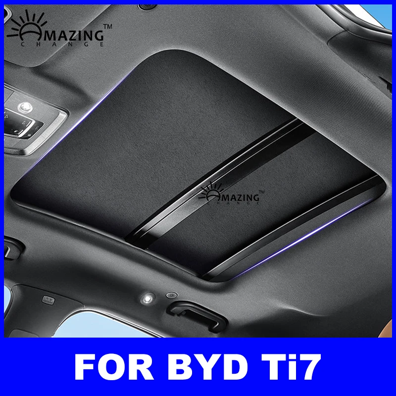 Para Byd Ti7 2026, para Byd Leopard 7, parasol electrostático de gamuza, protección solar, cubiertas para techo solar, cristal de techo, refrigeración de verano