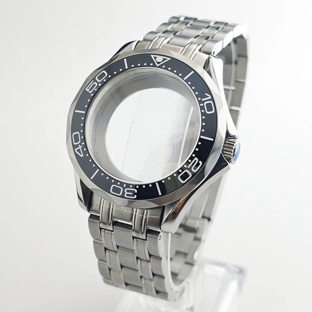 

Мужской корпус часов из нержавеющей стали, 42 мм, серебристый, с механизмом NH35, совместимый с NH34, NH35, NH36, сапфировое стекло, ремешок 20 мм, коробка для часов.