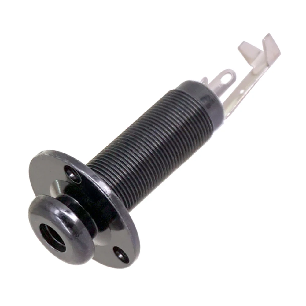 Guitar Socket Guitar Output Jacks 1 4 Black Replacement Set Silver Stereo Brass Copper Detachable E-Guitar Kit