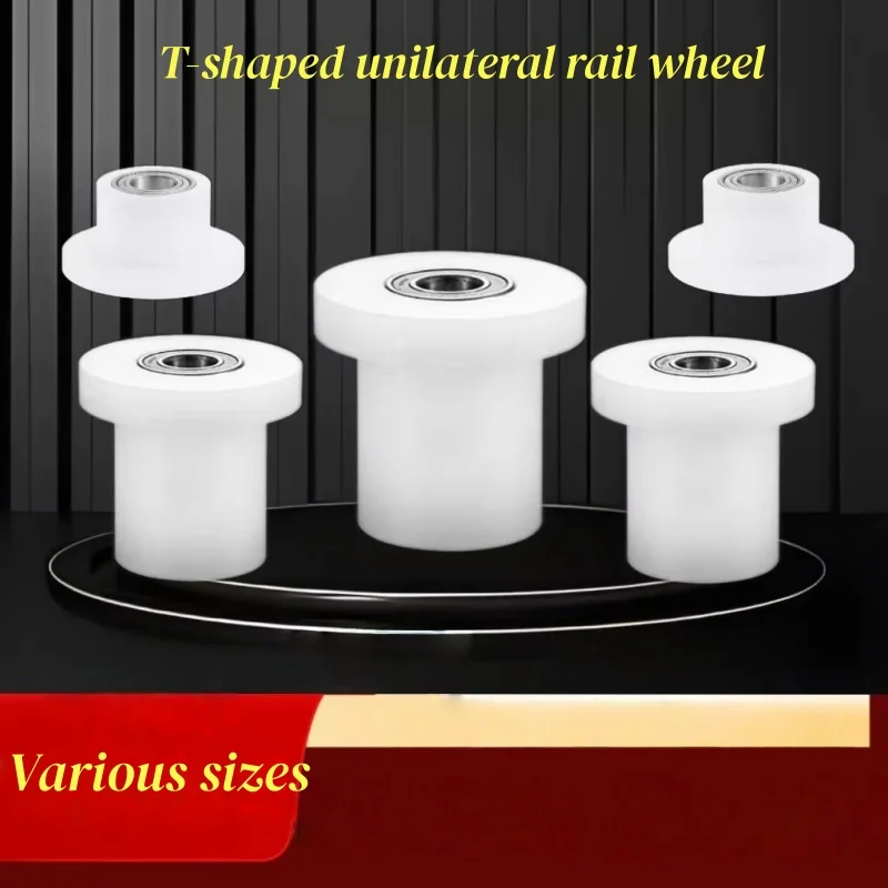

2Pcs T-shaped single-sided track wheel, guide wheel conveyor wheel single-sided pulley single-sided load-bearing wheel