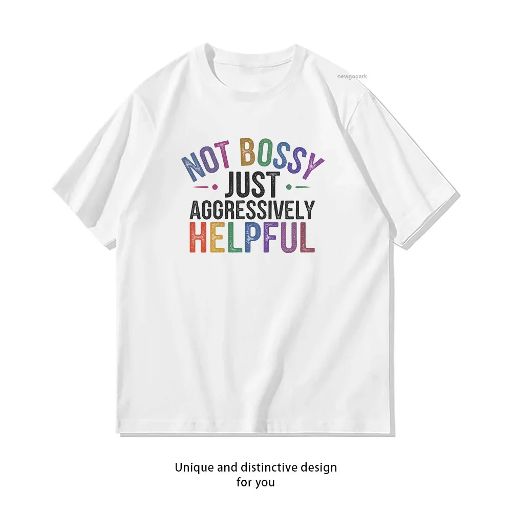 Camiseta con cita sarcástica divertida de "No soy dominante, solo soy agresivamente útil" para hombre y mujer, camisetas gráficas de algodón para verano, moda informal para adultos