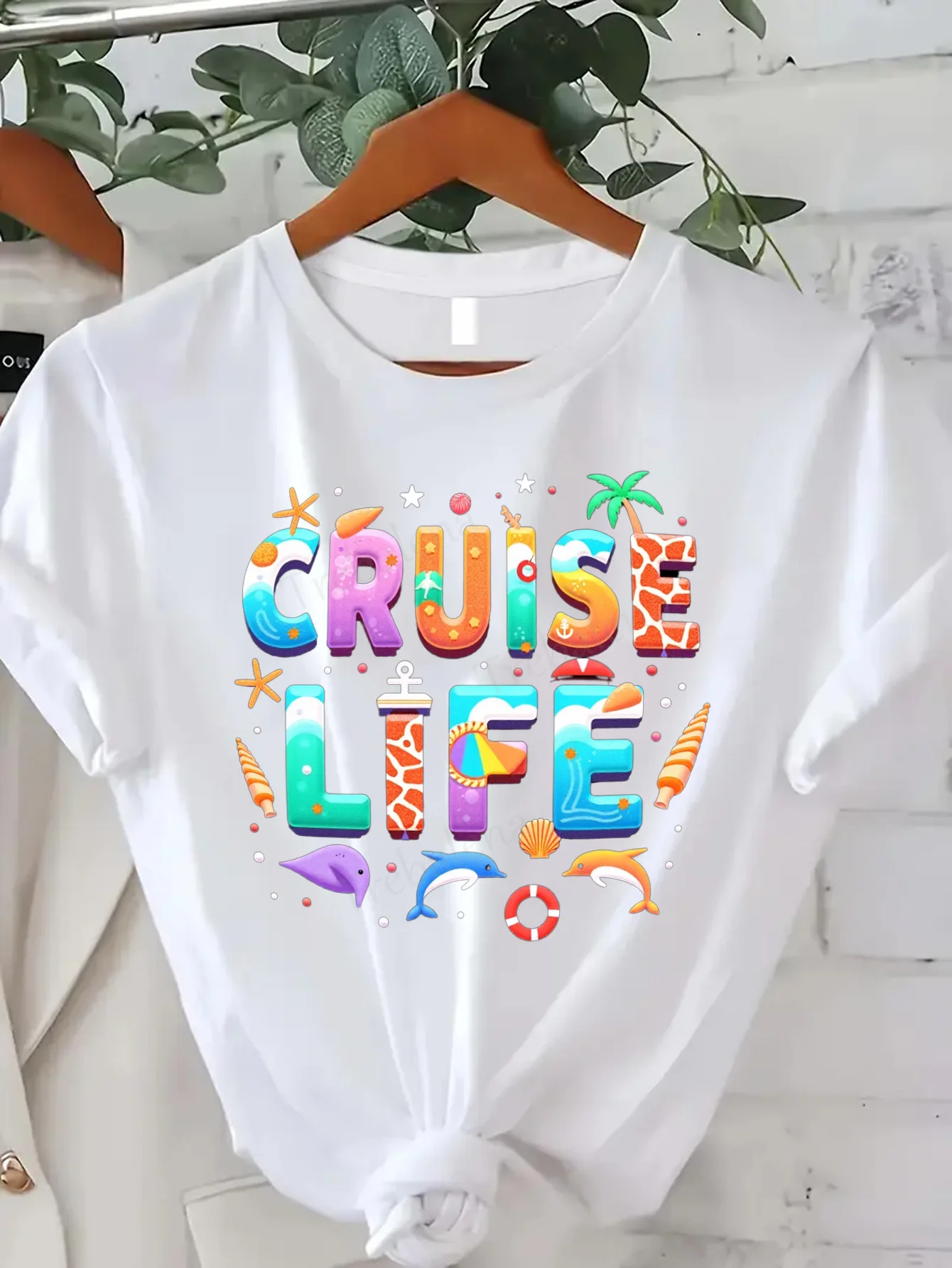 

Women T-shirt Cruise Life Tropical Print Women's T-Shirt