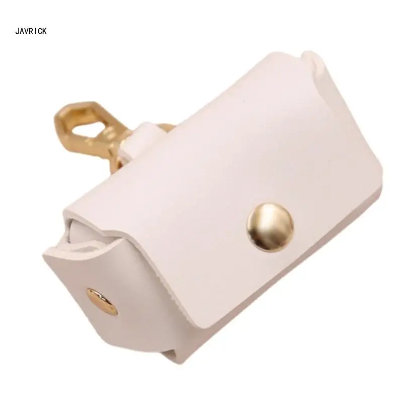 Unique PU Leather Rings Pouches for Proposal Portable Miniature Wedding Band Storage Case with Dog Collar Feature D0LC