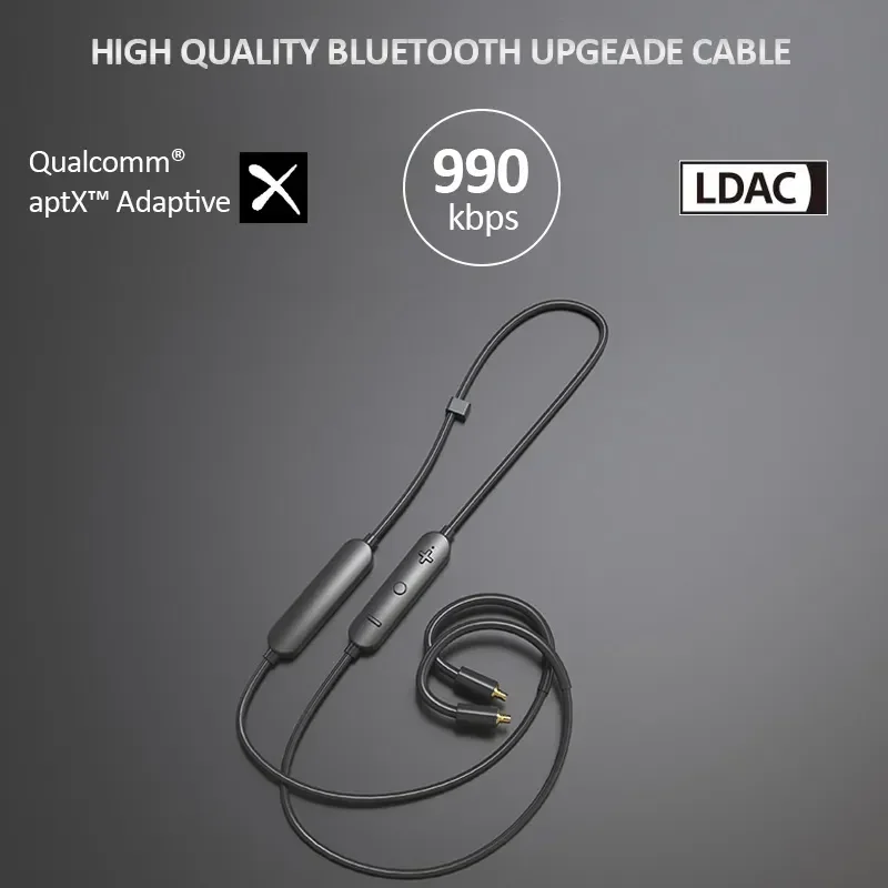 aptX Adaptive Headphones Bluetooth Cable with LDAC High Resolution Wireless Audio 22H Playtime AptX-HD Lossless Clear Call Phone