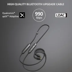 Aptx Adaptieve Hoofdtelefoon Bluetooth Kabel Met Ldac Hoge Resolutie Draadloze Audio 22H Speeltijd Aptx-Hd Lossless Duidelijke Oproep telefoon