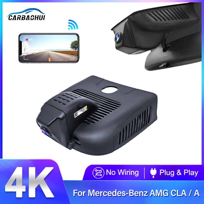 For Mercedes Benz AMG A35 CLA35 for Mercedes Benz A Class w177 B Class w247 w118 4K Dash Cam 2160P Wifi Car DVR Driving Recorder