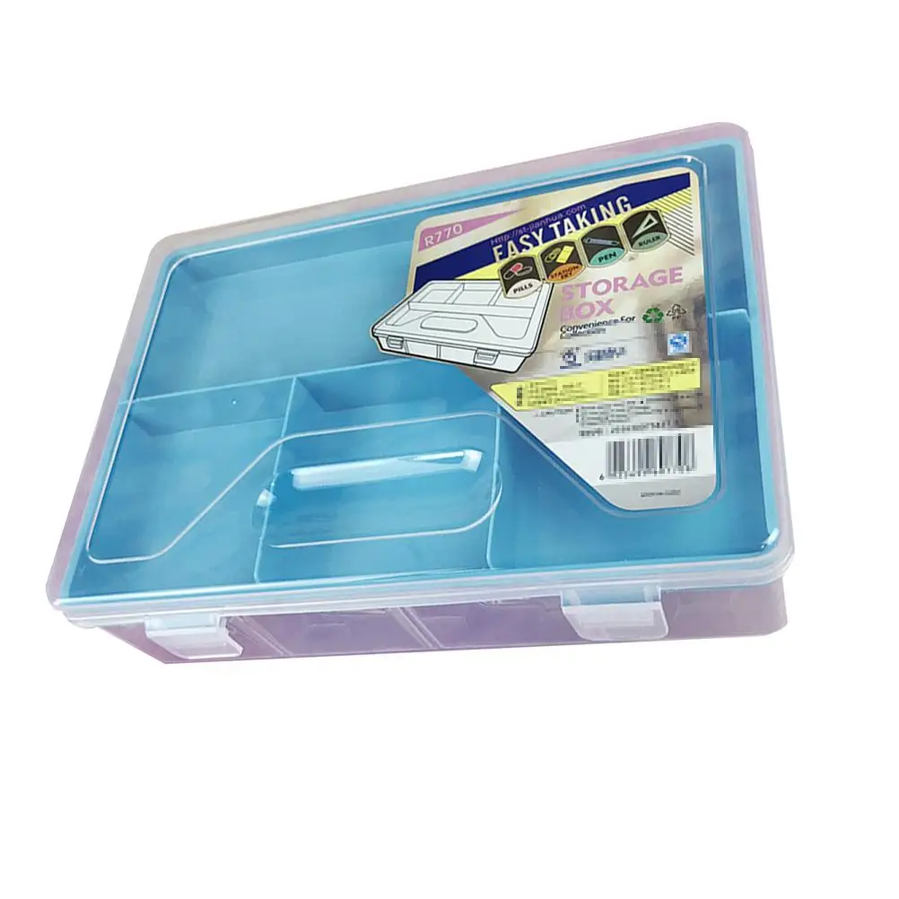 

Double Layer Pencil Case Lightweight Durable Blue Multifunctional Tool Container Stationery Box Pen Office Storage Organized