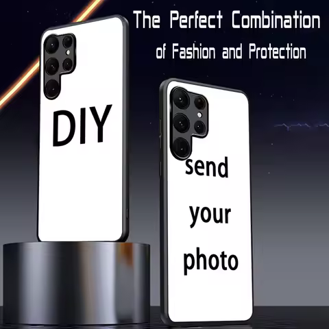 Customized DIY Phone Case For Samsung Galaxy S25 S24 S23 S22 S21 S20 Plus Ultra Note20 Soft Black