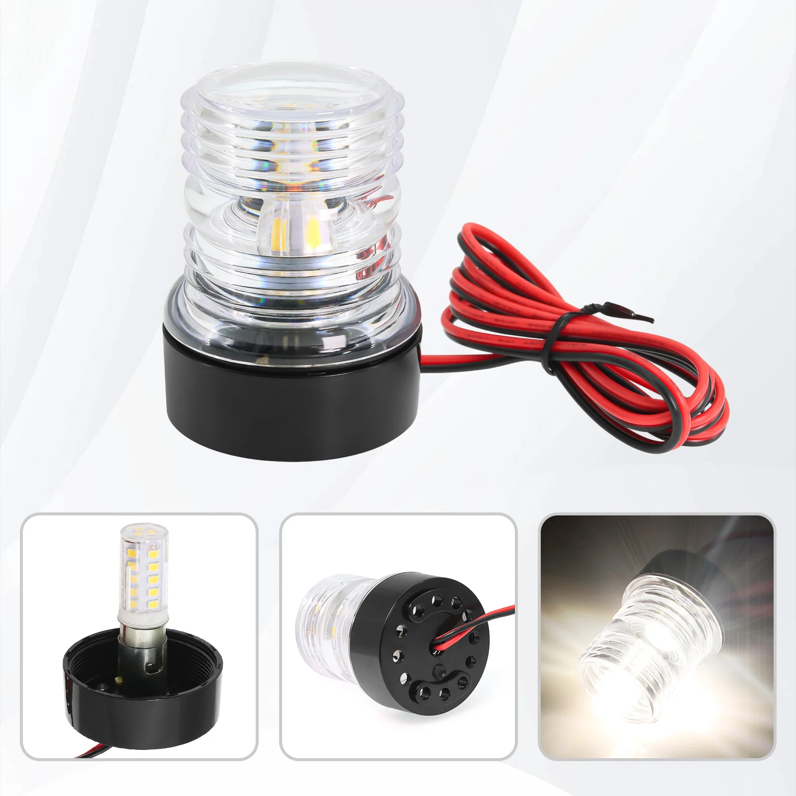 Navigation Light All Round 360 Degree 3 Color LED Anchor Light for 12V 24V Marine Yacht Boat Accessories Marine Sailing Light