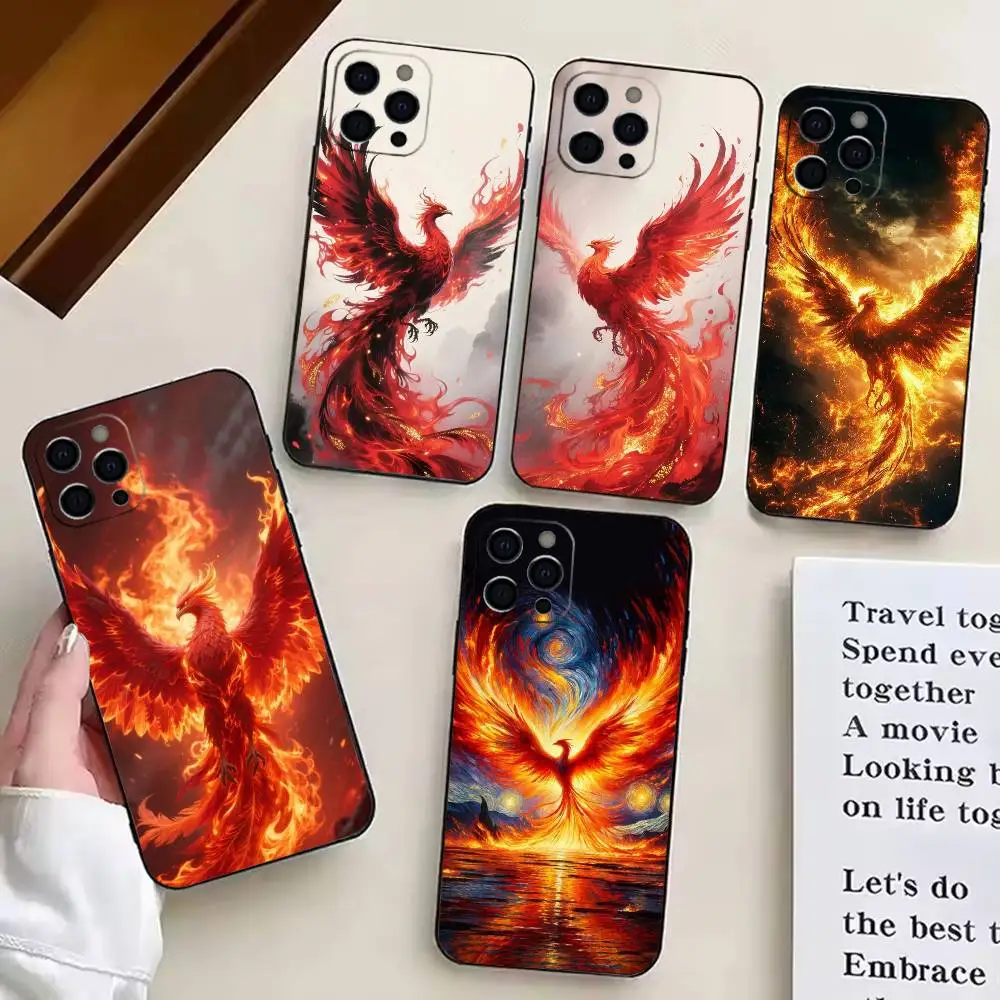 

Cool P-Phoenix Phone Case For iPhone17,16,15,14,13,12,11 Plus,Pro Others Soft Black Cover