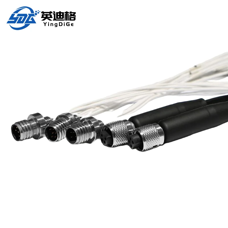 IP68 K Series Ultra - Miniature Connectors Waterproof 4-pin Male Female Brass Gold Plating Stainless Steel