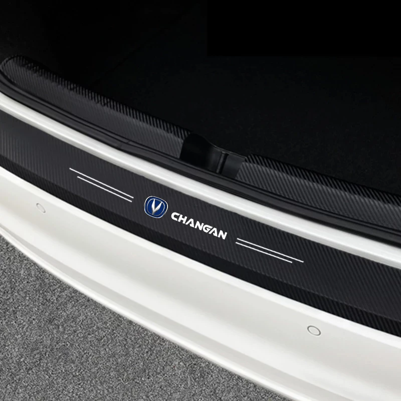 Car Door Threshold Scuff Plate For Changan CS75 PLUS CS95 CS35 alsvin CS15 55 Carbon Fiber Trunk Rear Bumper Sticker Accessories