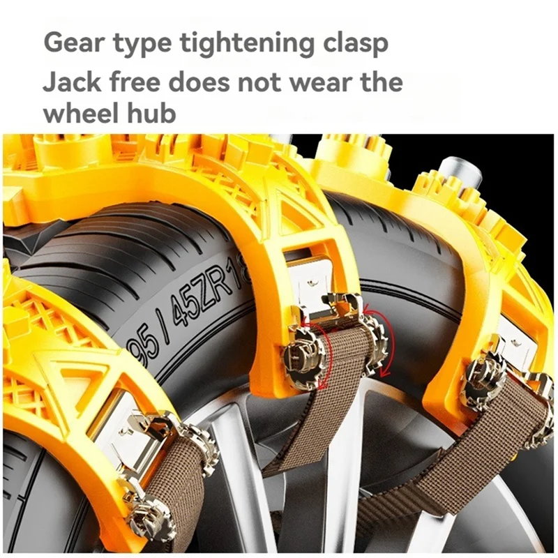 Non-Slip TPU Tire Chains For Safe Driving - Durable, Universal Fit Anti-Skid Chain For All Weather Conditions