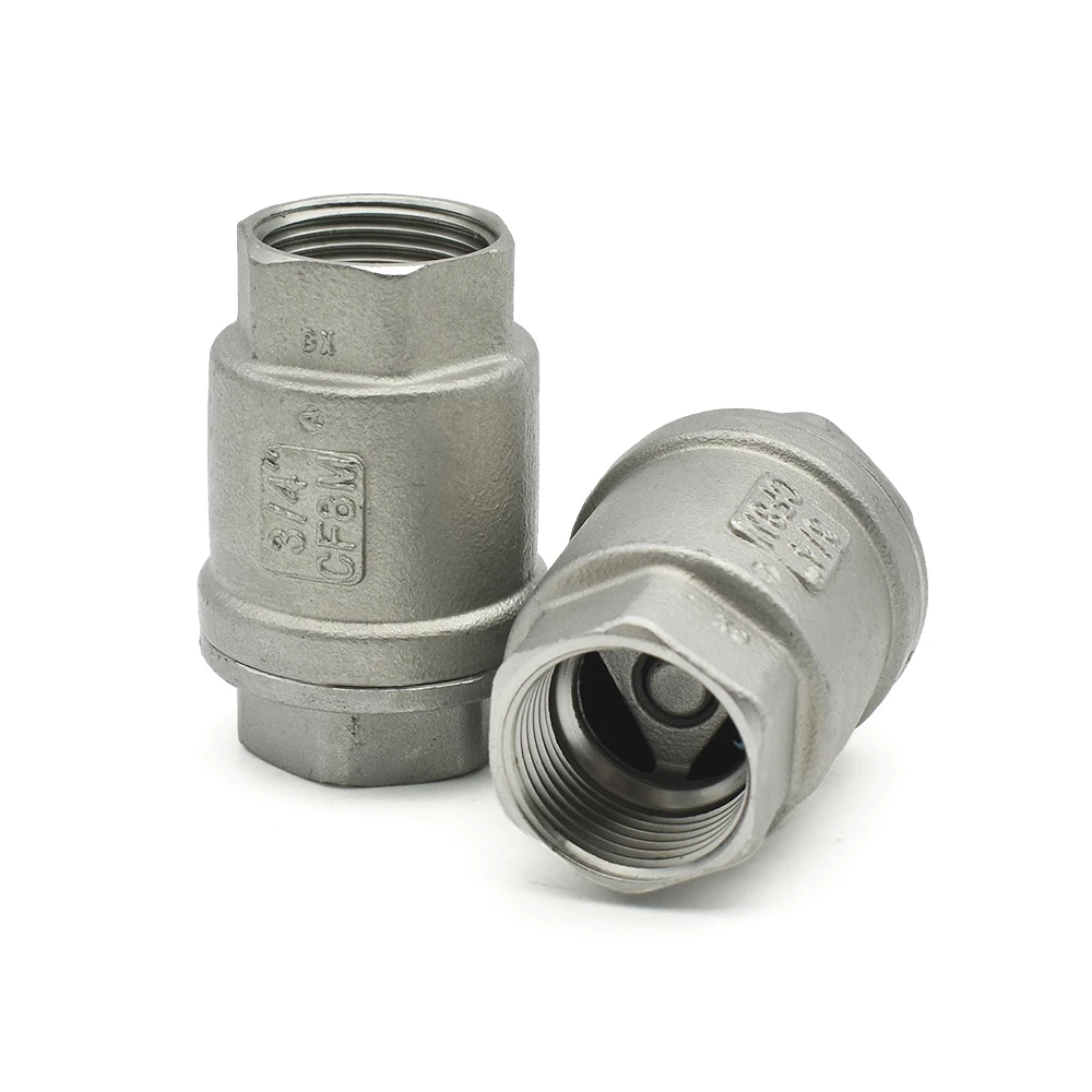 

1/4" 3/8" 1/2"3/4" 1" 2"BSP Female thread SS304 316L Stainless Steel Vertical Check Valve One Way No-return Check Vertical Valve