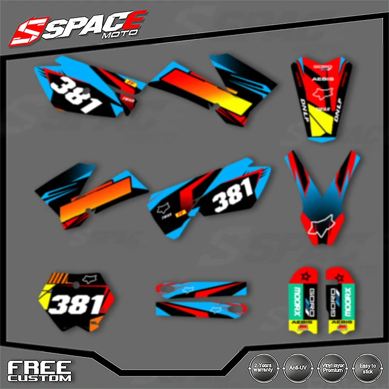 

SPACE Custom Motorcycle Graphics Background Decal for KTM SX85 SX 2003 2004 2005 2006 2007 2008 2009 2010-2012 Stickers Kits 01