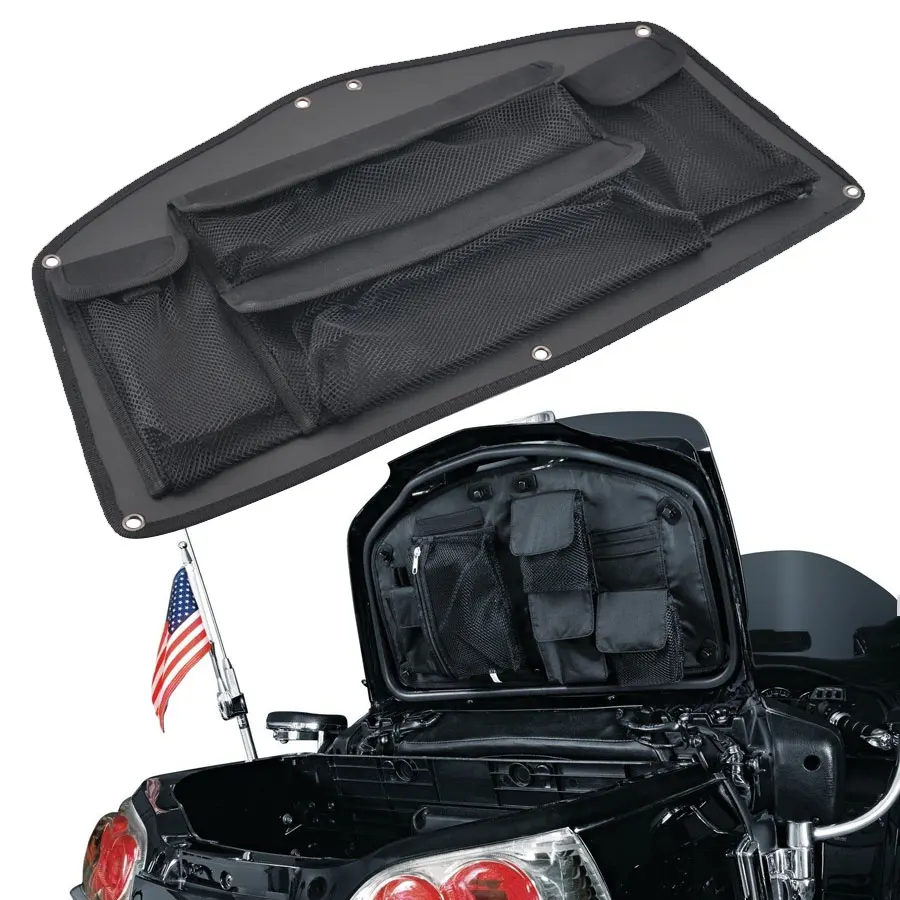 Brand New Trunk Lid Organizer Bag Inner Luggage Net 4 Pockets Removable For Honda Glod Wing Gl1800 2001-2017 Except F6B Black