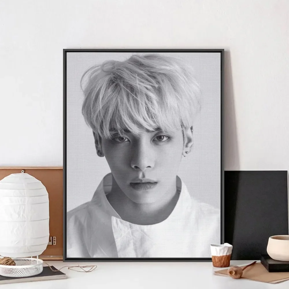 Jonghyun-フレームなしのヴィンテージクラフト紙ポスター、ポスター、絵画、壁アート、寝室、研究